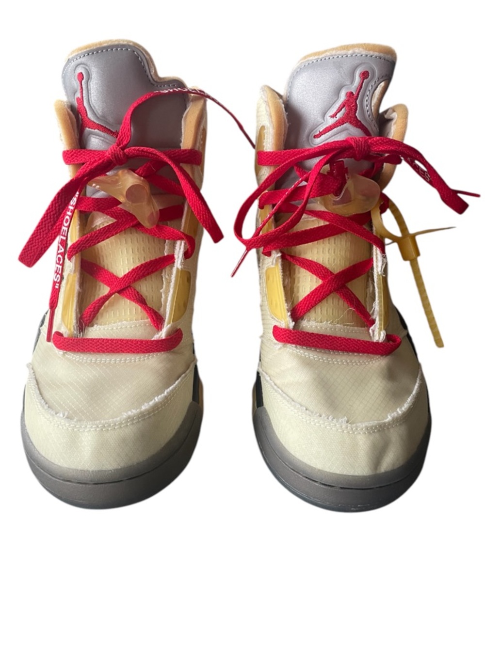 **Nike Off-White x Air Jordan 5 Retro "Sail" – Size 11 (NO INSOLES)**